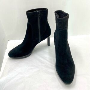 Donald Pliner Italia Platform Black Suede Booties Heeled Women’s 8.5 NWOB